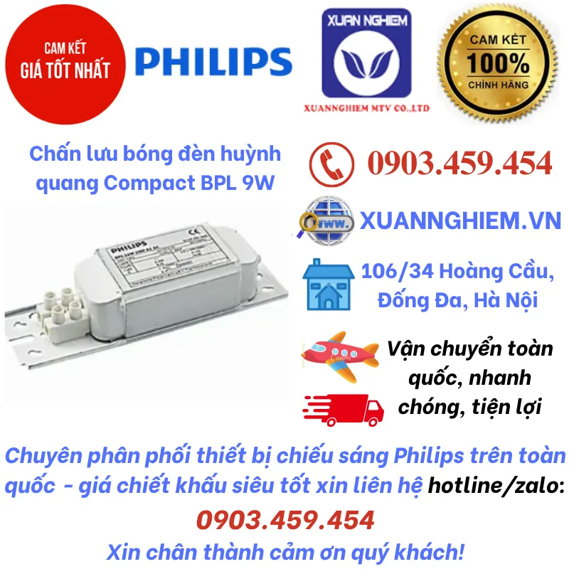 Chấn lưu bóng đèn huỳnh quang Compact BPL 9W
