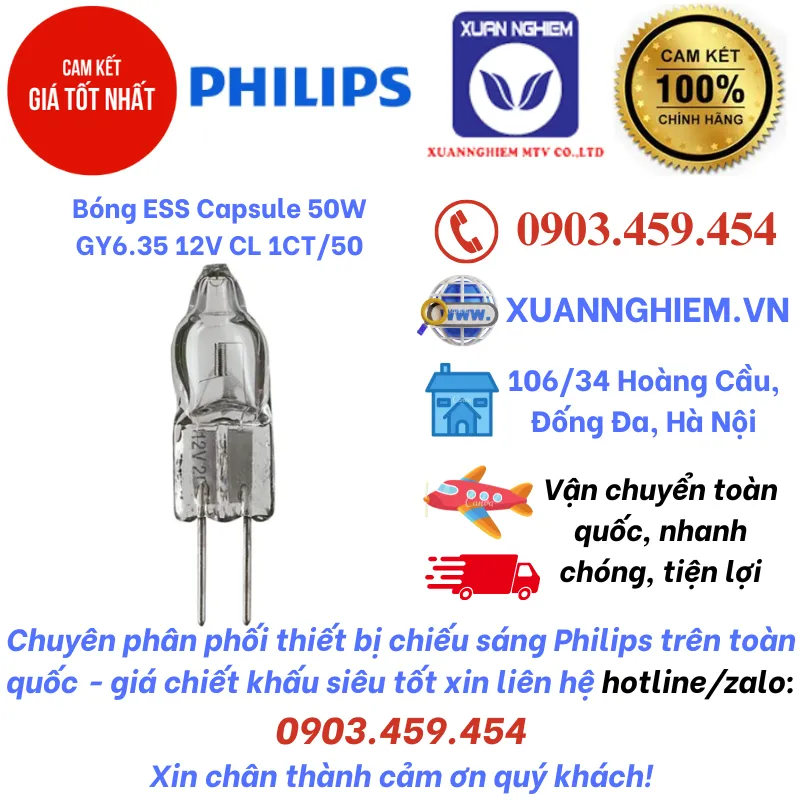 Bóng ESS Capsule 50W GY6.35 12V CL 1CT/50