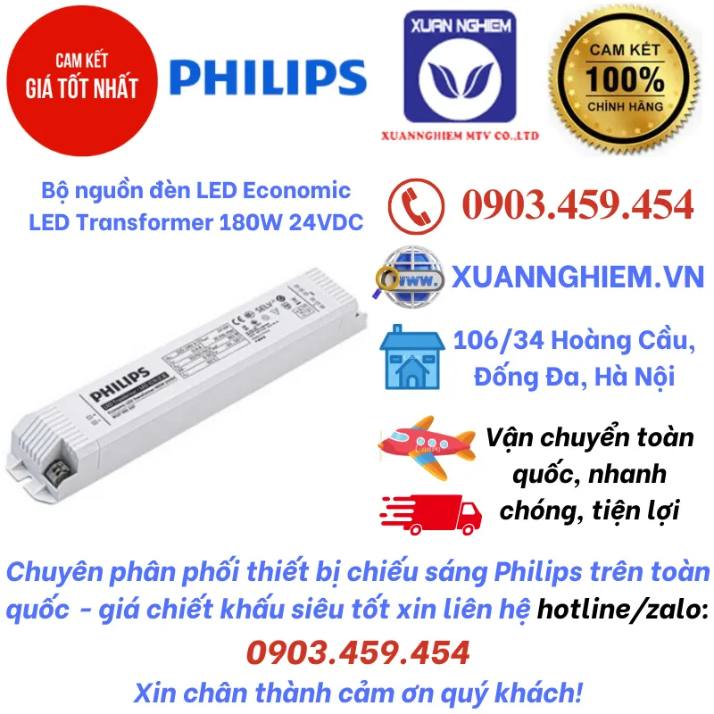 Bộ nguồn đèn LED Economic LED Transformer 180W 24VDC