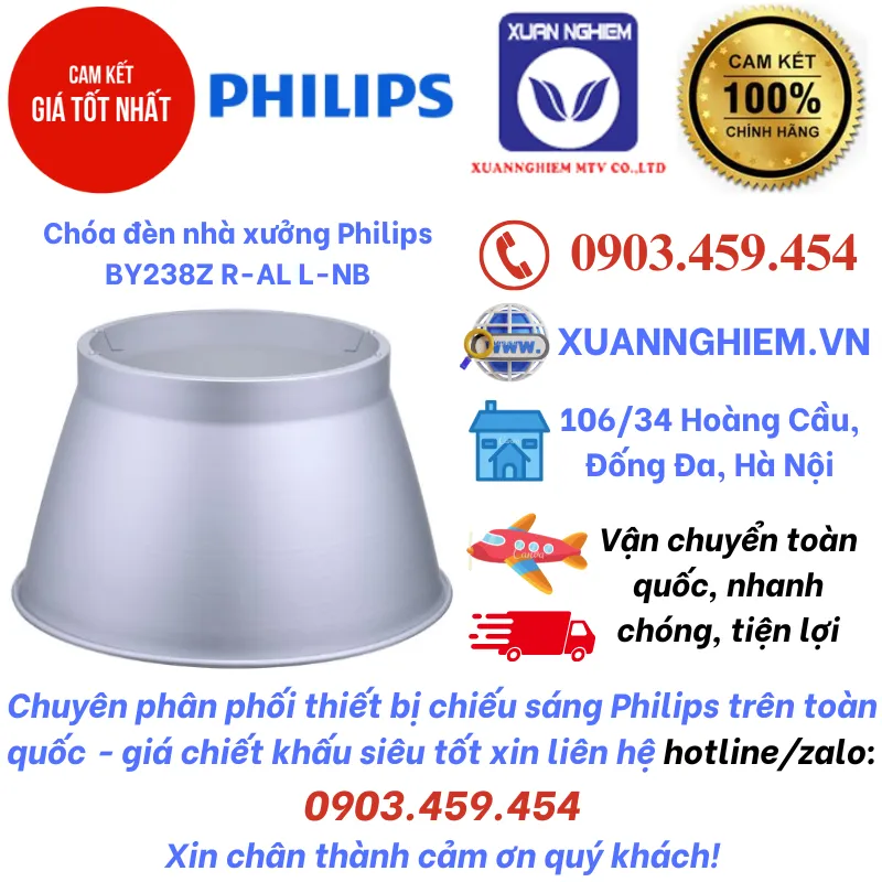 Chóa đèn nhà xưởng Philips BY238Z R-AL L-NB