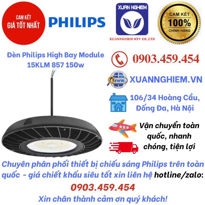 Đèn Philips High Bay Module 15KLM 857 150w