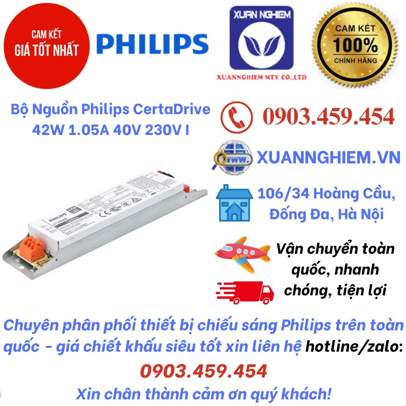 Bộ nguồn CertaDrive 44W 200-350mA 125V DS 230V