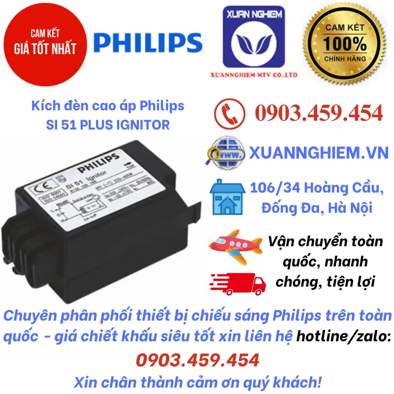 Kích đèn cao áp Philips SI 51 PLUS IGNITOR