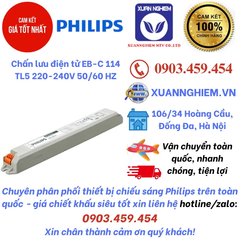 Chấn lưu điện tử EB-C 114 TL5 220-240V 50/60 HZ