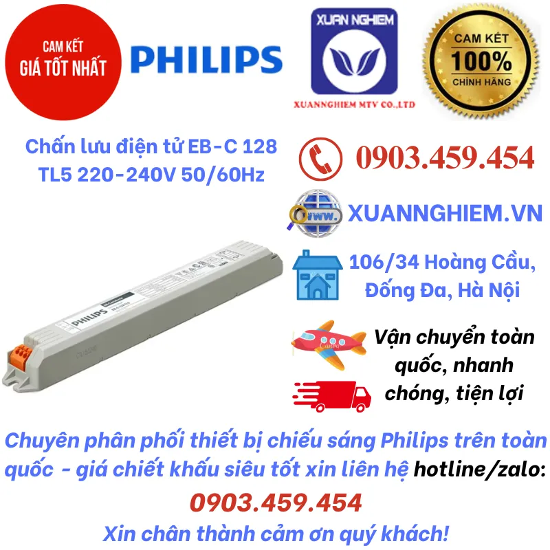 Chấn lưu điện tử EB-C 128 TL5 220-240V 50/60Hz