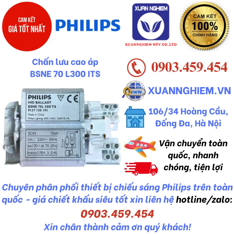 Chấn lưu cao áp BSNE 70 L300 ITS