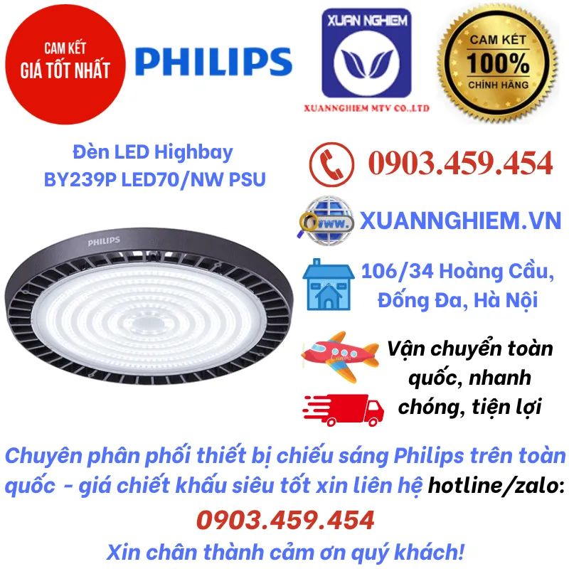 Đèn LED Highbay BY239P LED70/NW PSU