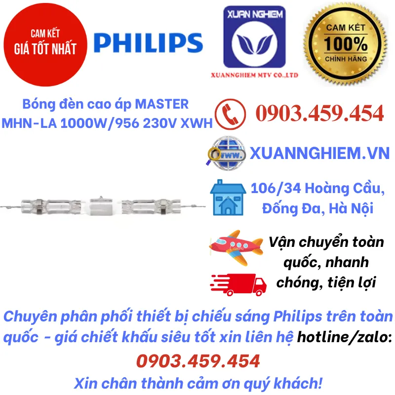 Bóng đèn cao áp MASTER MHN-LA 1000W/956 230V XWH