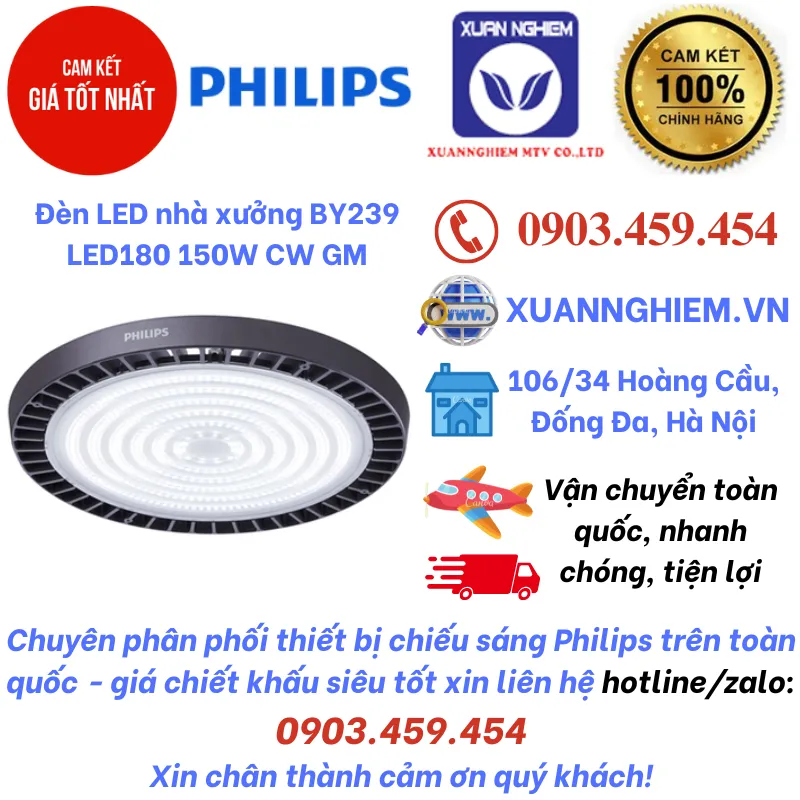 Đèn LED nhà xưởng BY239 LED180 150W CW GM